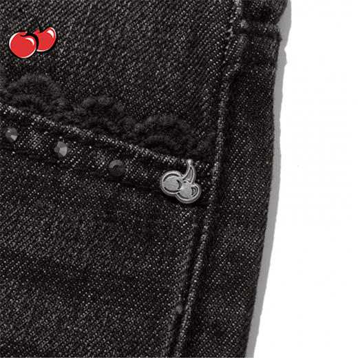 【分销】KIRSH 女 樱桃烫钻牛仔短裤 KKRMCDS502M 商品图4