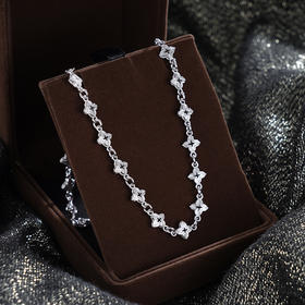 子佩集S925银【繁花淑落】套链【FYL-0105】纯银时尚项链四叶草2412