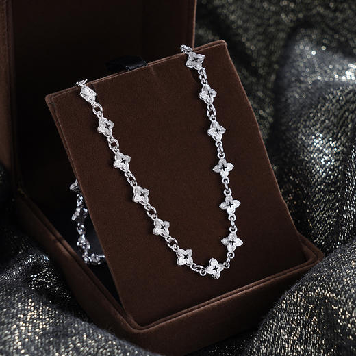 子佩集S925银【繁花淑落】套链【FYL-0105】纯银时尚项链四叶草2412 商品图0