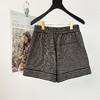 顺丰包邮34746洛诗琳新款四季可搭复古莱赛尔高腰阔腿显瘦格纹短裤女853 商品缩略图9
