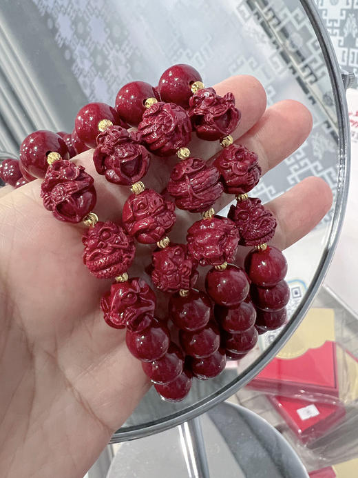 【宏艺珠宝】三合瑞臻·朱砂手串﹝主体为晶石类、天然玉石类产品不支持以旧换新﹞ 商品图1