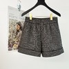 顺丰包邮34746洛诗琳新款四季可搭复古莱赛尔高腰阔腿显瘦格纹短裤女853 商品缩略图8