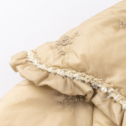 【MQD】女童冬季精致花朵刺绣小香风翻领羽绒服 商品图7