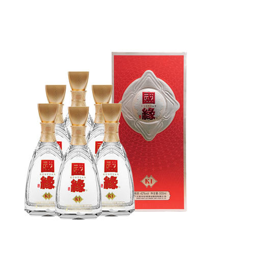 国缘 金K1 42度 浓香型 500ml*6瓶 整箱装 商品图0