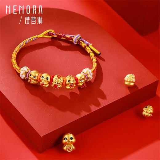 灵蛇献瑞 五福蛇 足金蛇转运珠国潮中国风黄金生肖蛇宝宝礼物MEMORA诗普琳HP826801一口价 商品图3