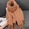 【柔软舒适，暖心相伴】冬季新款美拉德色披肩，单色点点围巾女，保暖舒适时尚靓丽，轻盈软糯亲肤柔软，走线工整精致，学生女性必备！ 商品缩略图9