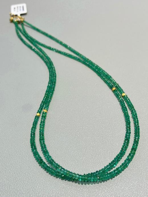 19ct祖母绿算盘珠项链 商品图1