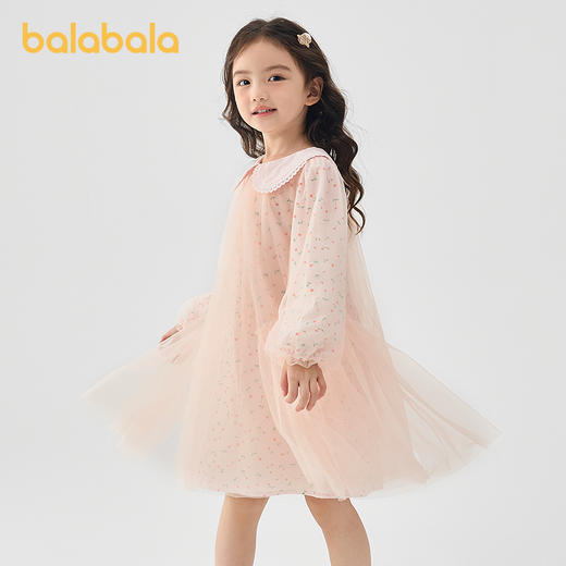 巴拉巴拉童装女童连衣裙儿童网纱裙子2025春装新款甜美小童碎花裙 商品图2