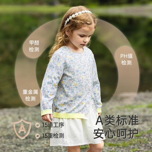 【商场同款】英氏儿童毛衣针织衫春夏季碎花女童针织外套2025新款 商品图2