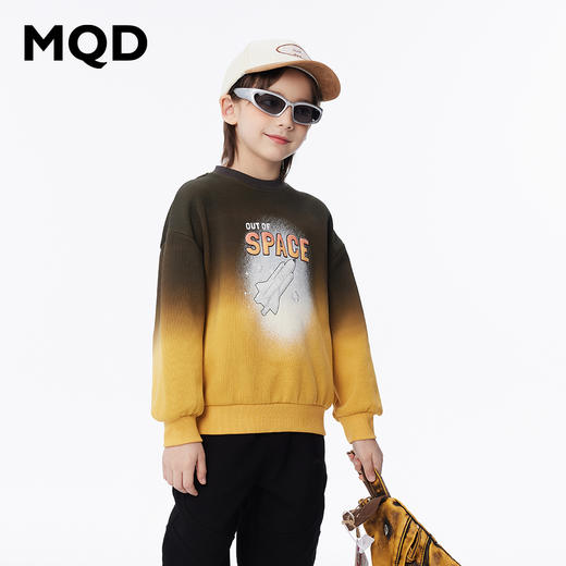 【MQD】男童冬季潮酷图案渐变撞色圆领卫衣 商品图2
