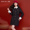 轻奢优雅假两件撞色翻领小香风连衣裙女千金风短裙V0250067 商品缩略图2