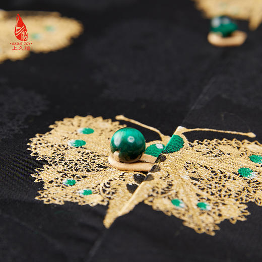 SAINTJOY/上久楷 女式宋锦外套 中式上衣 中国风 复古黑金蝴蝶 CY1024207014 商品图6