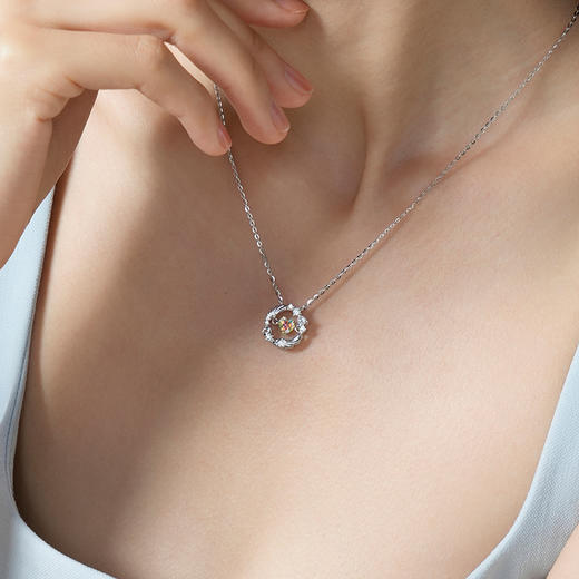 卡蒂罗/KADER 【三秒心动】魔法独角兽项链 圣诞魔法苹果原创设计羽你相伴可调节锁骨链 羽翼造型满钻吊坠 商品图4