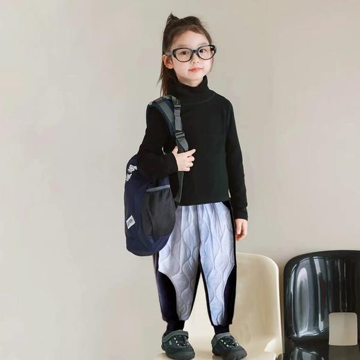 儿童户外防风防水防油污拼接奥粒绒+内里复合羊羔绒束口保暖裤 商品图1