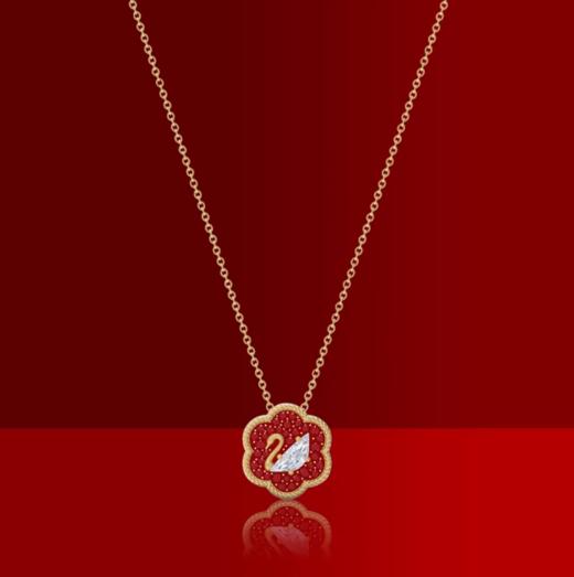 【顺丰发货】Swarovski施华洛世奇 故宫联名款 花开耀吉天鹅锁骨链女项链&手链 商品图5