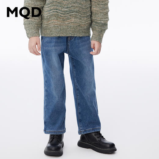 【秒】【冬款清仓】【MQD】男童冬季温暖舒适工装休闲牛仔长裤 商品图1