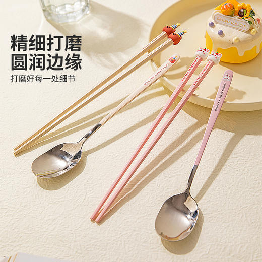 摩登主妇食品级不锈钢汤勺子个人专用家用高档精致儿童长柄喝汤匙 商品图2