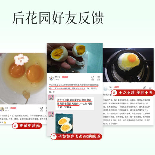 【无抗竹林土鸡蛋】 0激素 安心可溯源鸡蛋，比普通鸡蛋蛋黄更黄、营养更高，一点腥味都没有~ 商品图3