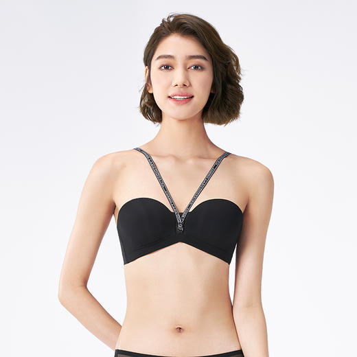 【代言人同款】都市丽人女神杯内衣软尺码中厚泳布无痕树脂胶圈常规文胸LBH1A1 商品图5