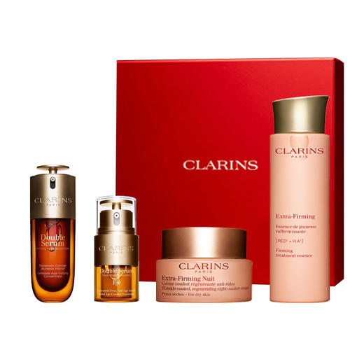 娇韵诗黄金御龄四件套（第九代双萃精华50ml+眼霜20ml+弹簧晚霜50ml+弹簧水200ml） 商品图0