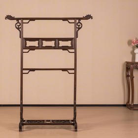 清 红木云纹搭脑中牌子衣架