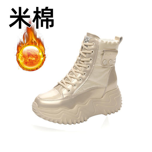 内增高真皮保厚底暖短靴加绒雪地靴AM508 商品图3