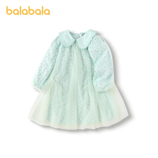 巴拉巴拉童装女童连衣裙儿童网纱裙子2025春装新款甜美小童碎花裙 商品图4