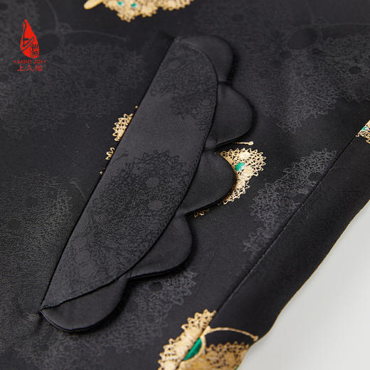 SAINTJOY/上久楷 女式宋锦外套 中式上衣 中国风 复古黑金蝴蝶 CY1024207014 商品图5