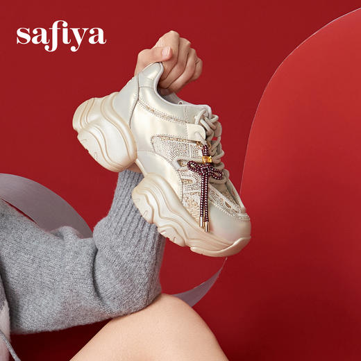 Safiya/索菲娅2025蛇年限定款潮酷休闲百搭增高厚底老爹鞋 SFD1112264 商品图4