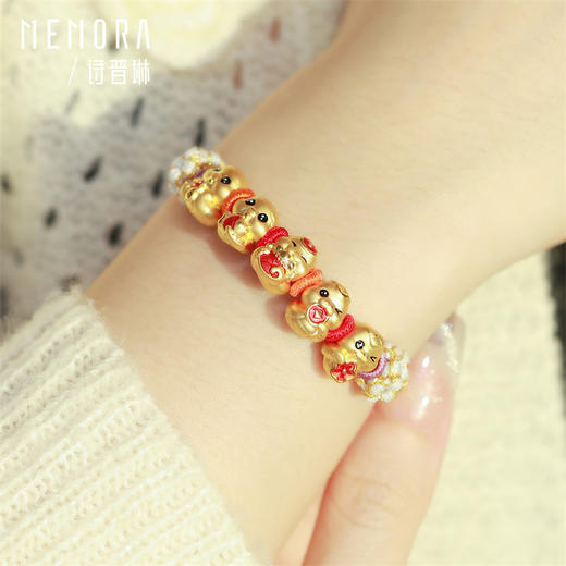 灵蛇献瑞 五福蛇 足金蛇转运珠国潮中国风黄金生肖蛇宝宝礼物MEMORA诗普琳HP826801一口价 商品图2