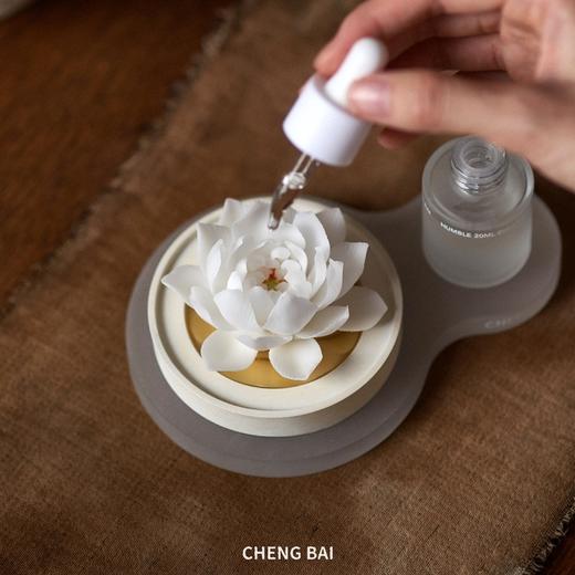 呈白 【白荷花】非遗瓷花香薰礼盒香氛礼物 商品图2