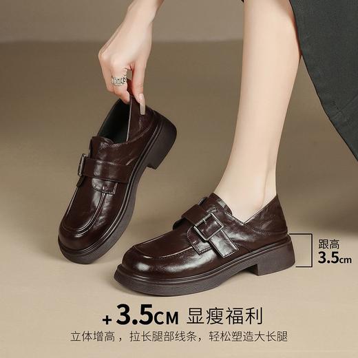 ZHR则则法式复古英伦单鞋2025新款软底百搭小皮鞋时尚乐福鞋女鞋 商品图5