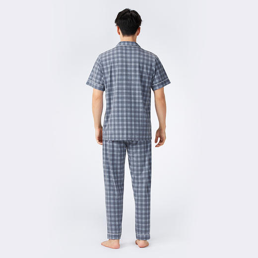 都市丽人男士棉质短袖套装薄抗皱绵生活家居短袖类FHH1C6 商品图3