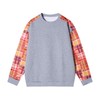 WY351秋冬季新款美式复古AB面撞色圆领卫衣宽松潮流拼色百搭上衣 商品缩略图0