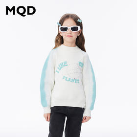 【秒】【冬款清仓】【MQD】女童冬季梦幻图案绣花半高领针织衫毛衣