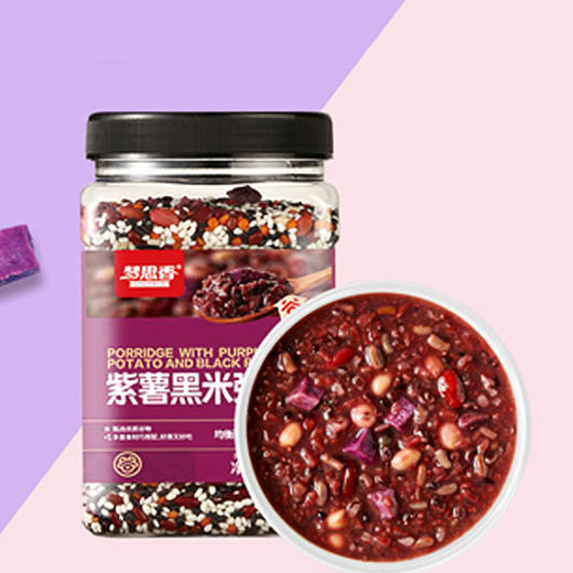 梦思香紫薯黑米粥1kg 商品图0