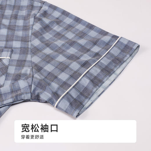 都市丽人男士棉质短袖套装薄抗皱绵生活家居短袖类FHH1C6 商品图5