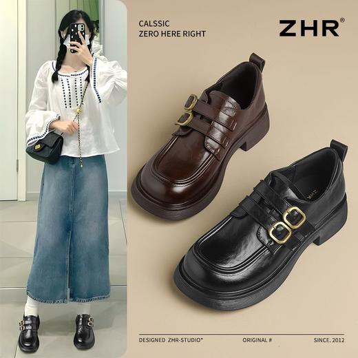 ZHR则则通勤百搭乐福鞋复古小皮鞋2025春季新款厚底英伦单鞋轻便 商品图0