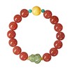 【经典】红红火火天然和田玉貔貅南红玛瑙手串10mm  招财貔貅手链天然蜜蜡玺晶级和田玉带证书 商品缩略图4