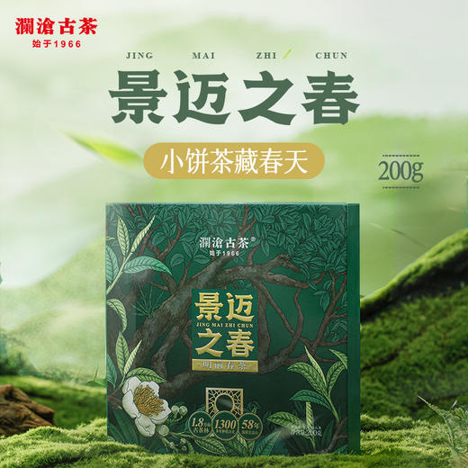 澜沧古茶2024年景迈之春普洱茶生茶小饼200g 商品图0