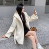 西遇短款白色大衣女秋季新款保暖气质简约设计感毛呢外套SS141159 商品缩略图4