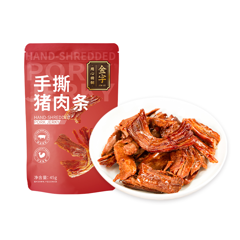 金字风干手撕猪肉条熟食肉干零食酱香原味独立小包装