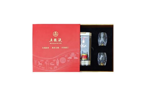 五粮文创·五粮礼盒B款（内含第八代五粮液 52度 50mL*1瓶；水晶杯*2只）*1盒 商品图0