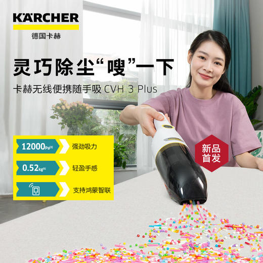【尊享礼卡兑换】KARCHER德国卡赫无线吸尘器家用小型手持式大吸力车载汽车随手吸cvh3 商品图0