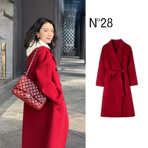 N°28 爱/传承系列2.0高端手缝双面呢大衣 中长款优雅气质外套8251D801  商品图2