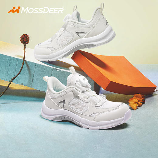 Mossdeer/摩斯迪儿 儿童运动鞋男童跑步扁平足鞋2024秋冬款男女中大童旋纽扣鞋 6005 商品图7