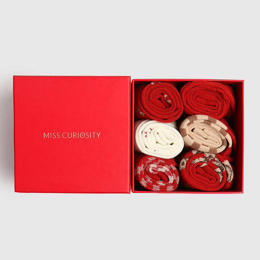 【赠品勿拍】包裹卡抽奖送三双红品组合袜1 商品图0