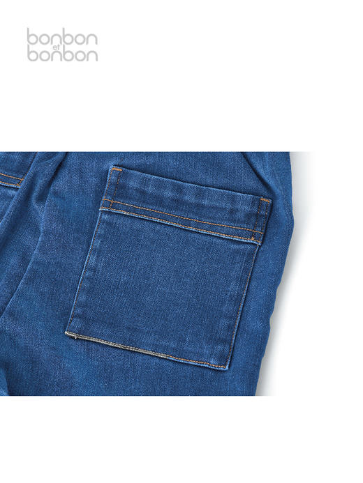 翻折边大口袋丹宁短裤 商品图3