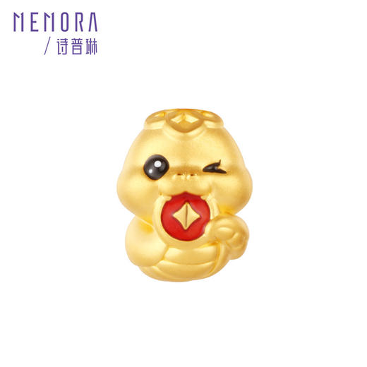 灵蛇献瑞 五福蛇 足金蛇转运珠国潮中国风黄金生肖蛇宝宝礼物MEMORA诗普琳HP826801一口价 商品图6