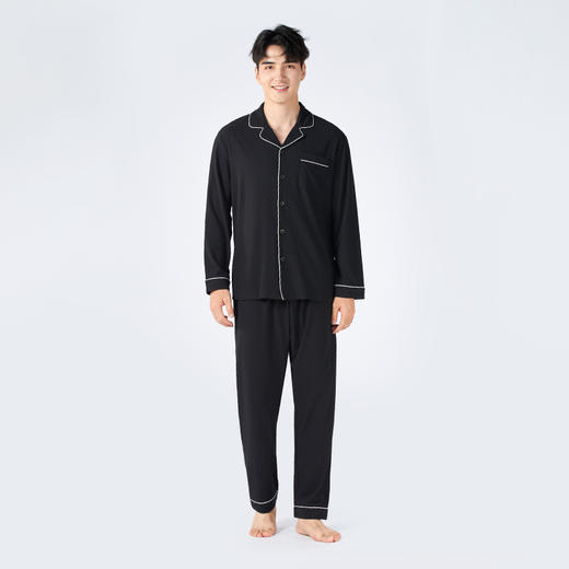 都市丽人男士棉质长袖套装薄针织提花亲情蜜语长袖类FHH0A4 商品图1